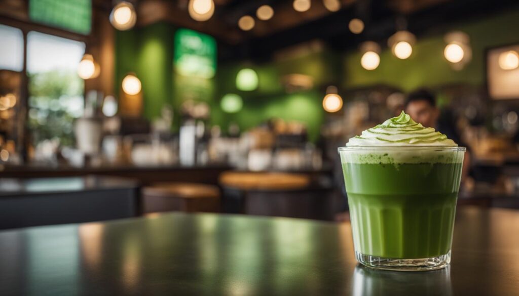 matcha green tea latte in Starbucks matcha green tea latte in Starbucks